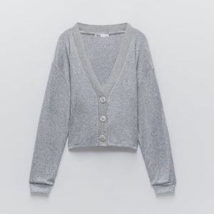 NWOT Zara Soft Touch Cropped Cardigan Sz S